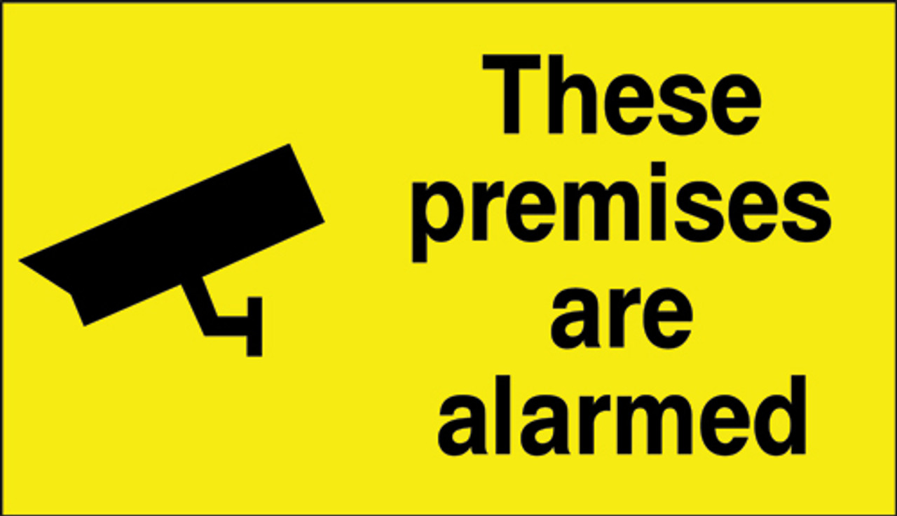 These premises are alarmed window sticker