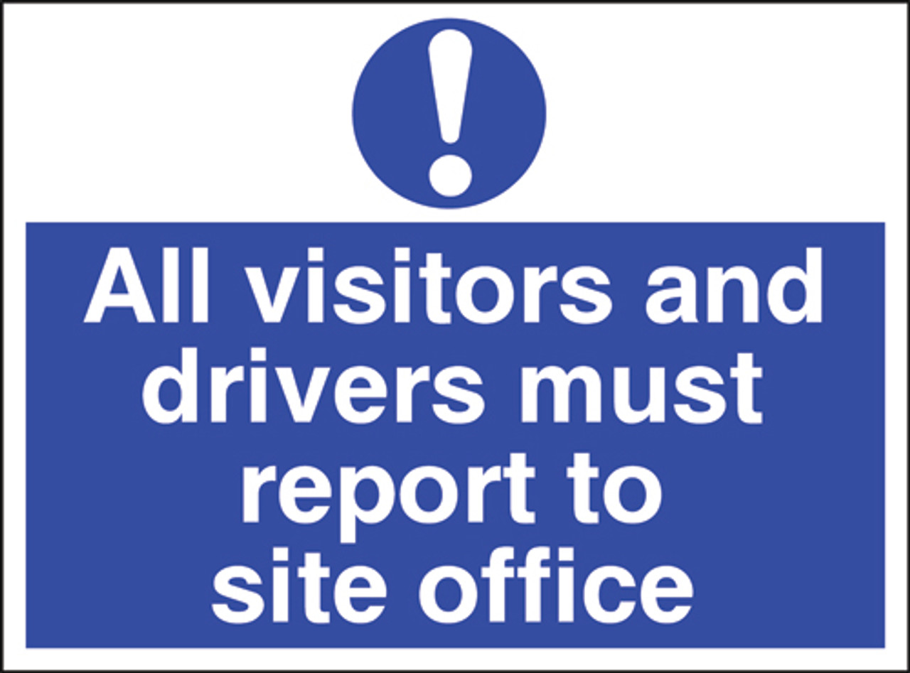 All visitors and drivers must report to site office