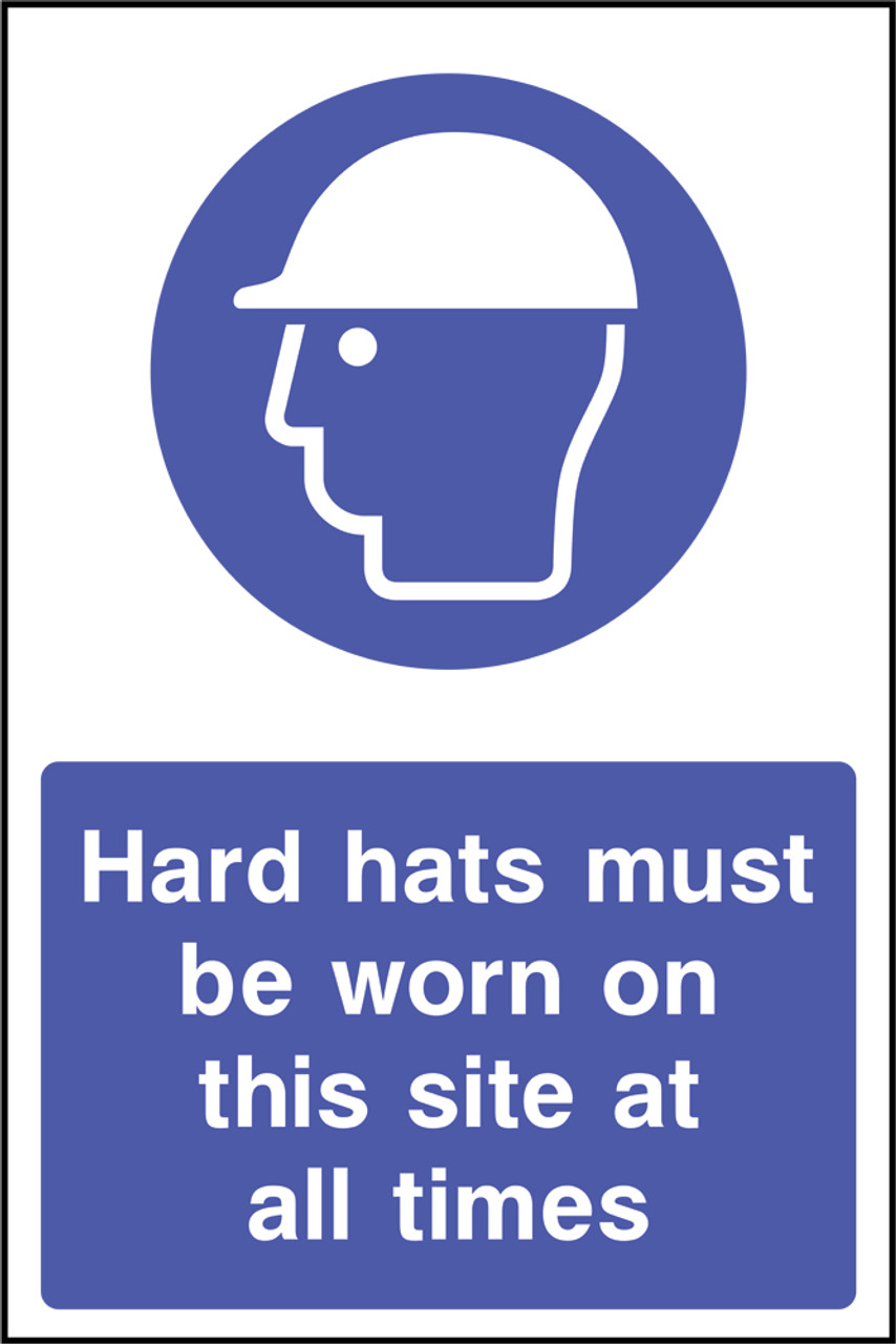 Hard hats must be worn sign