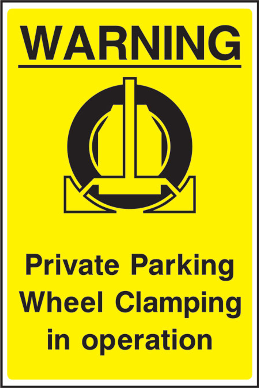 Private parking wheel clamping in operation