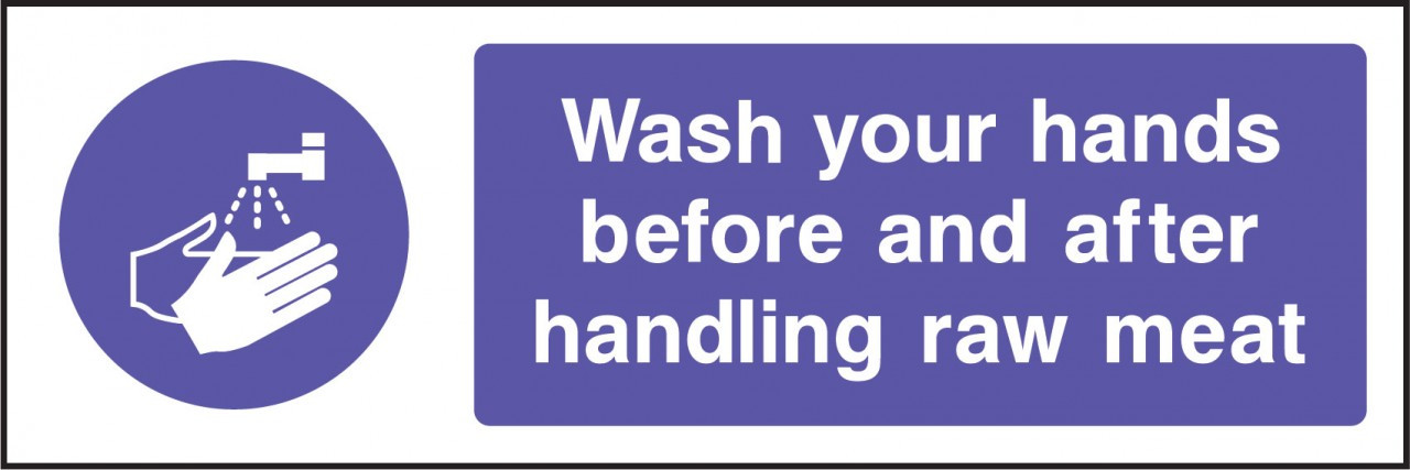 Wash your hands before and after handling raw meat