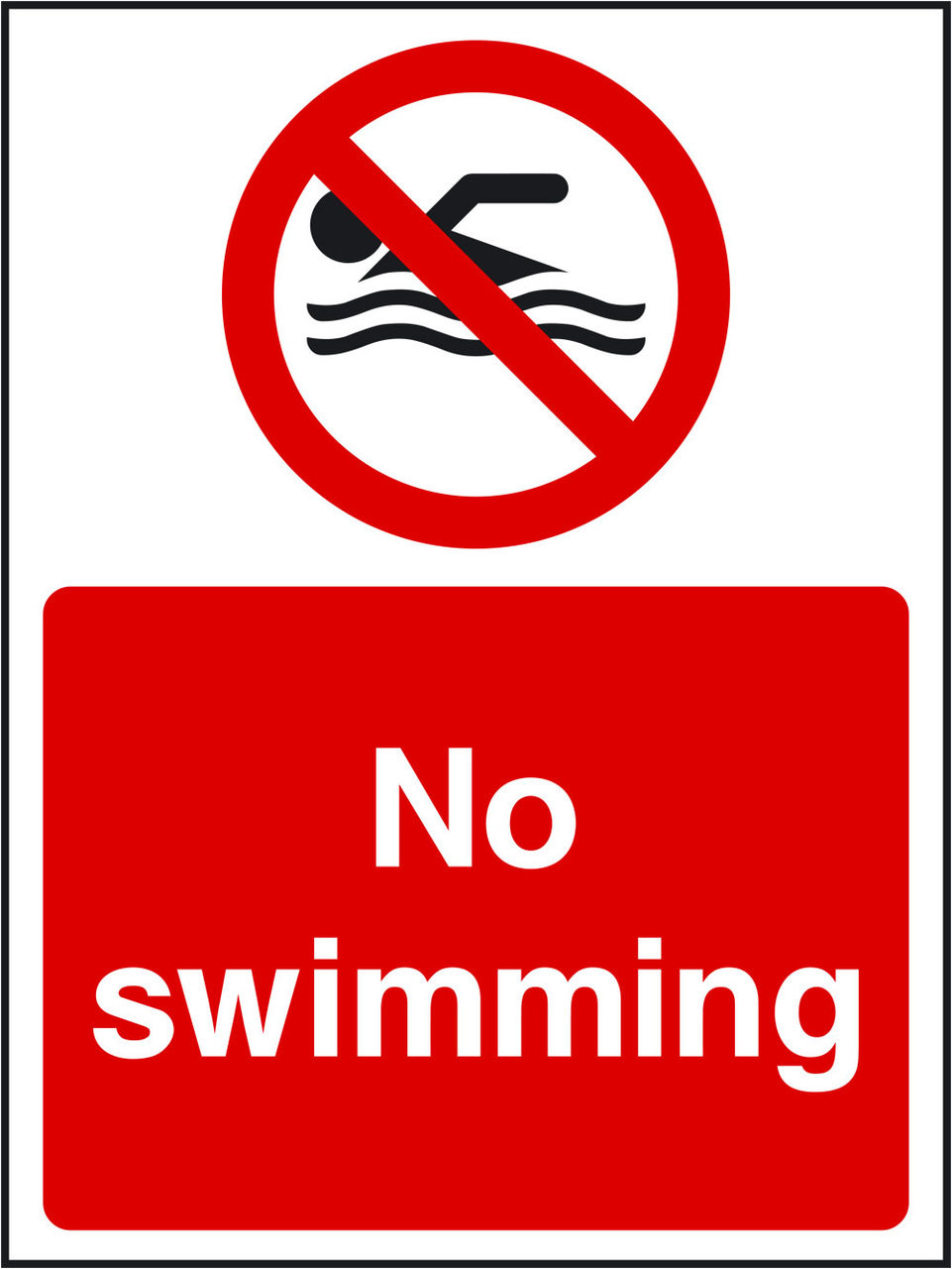 No Swimming Sign