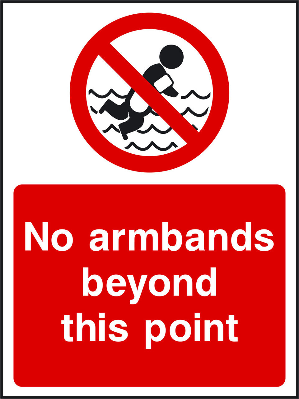 No armbands beyond this point