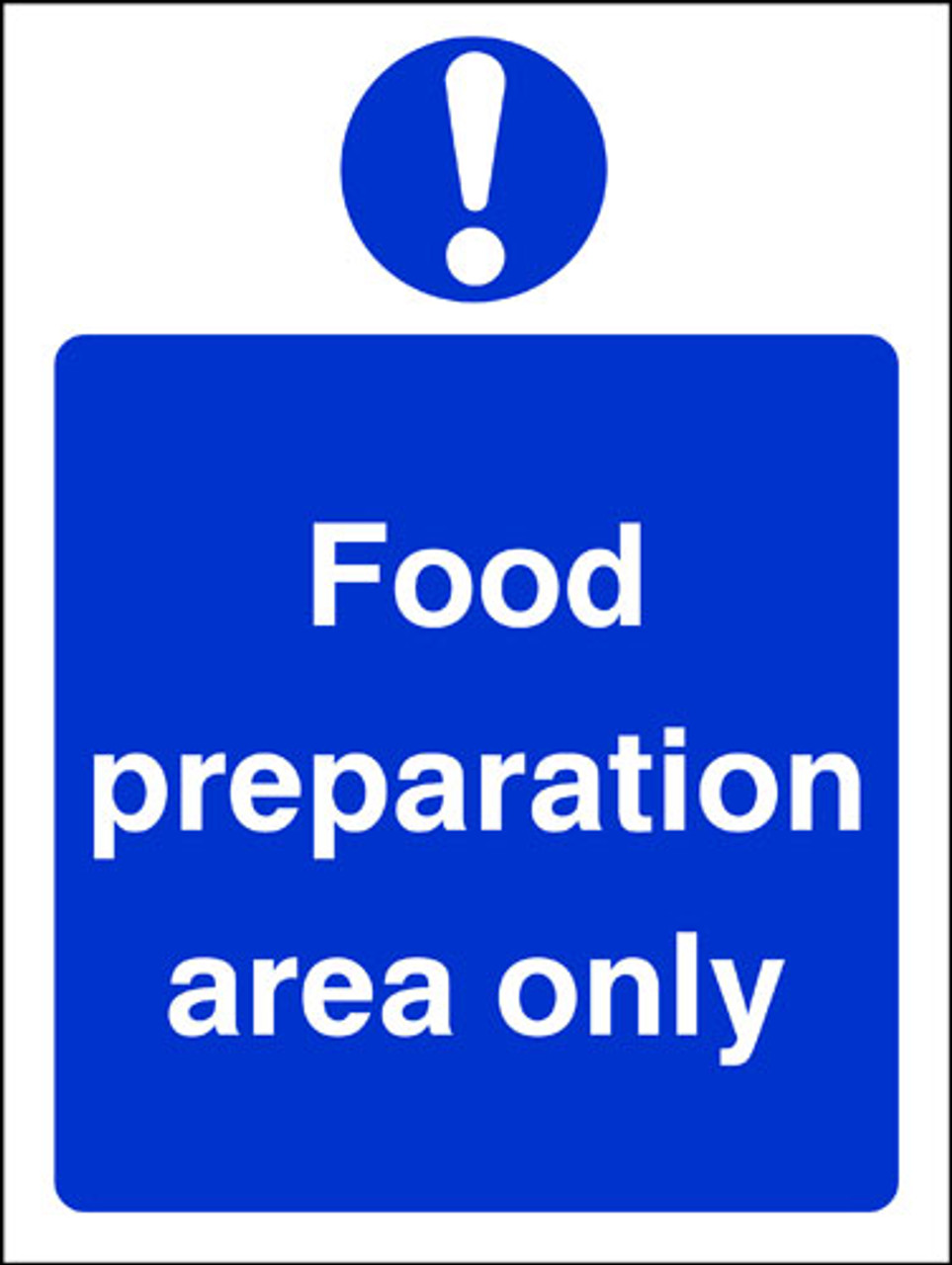 Food preparation area only