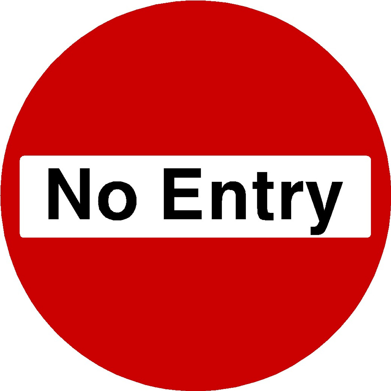 No Entry Floor Sign