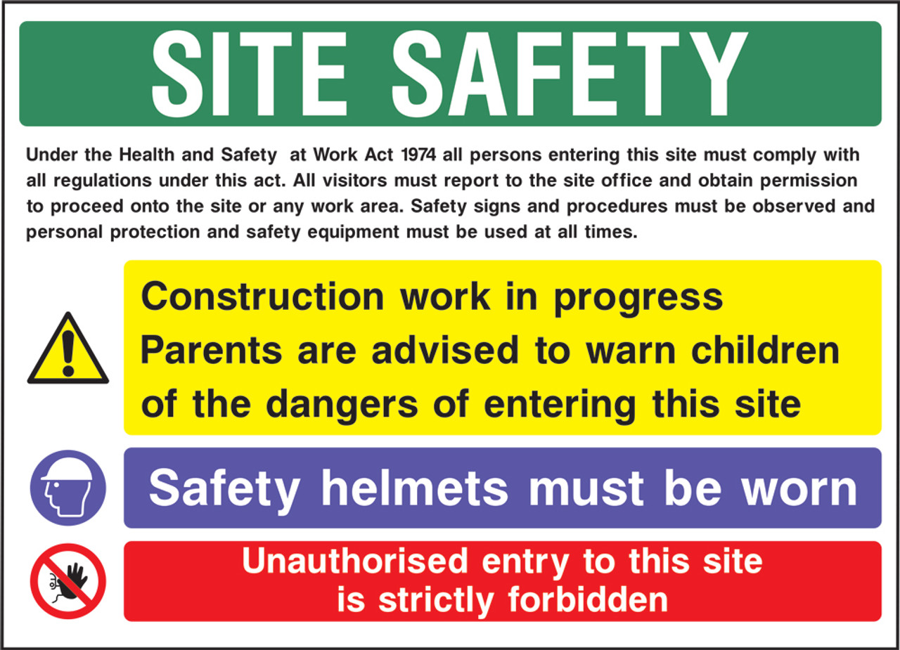 Site safety 5 Construction Correx Sign