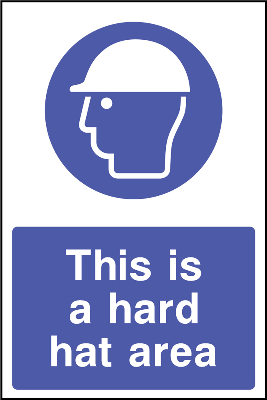 This is a hard hat area correx sign