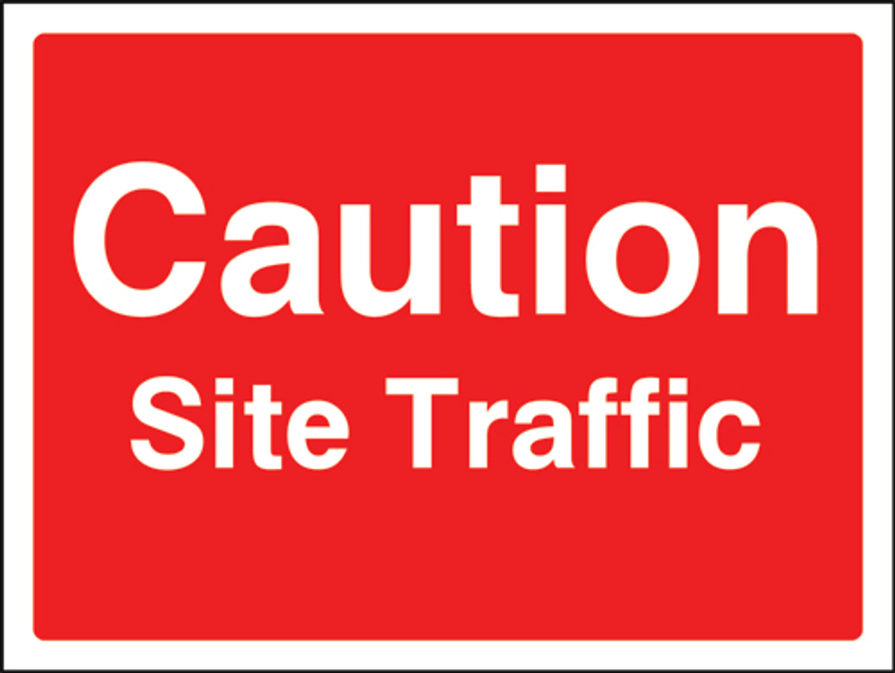 Caution site traffic sign