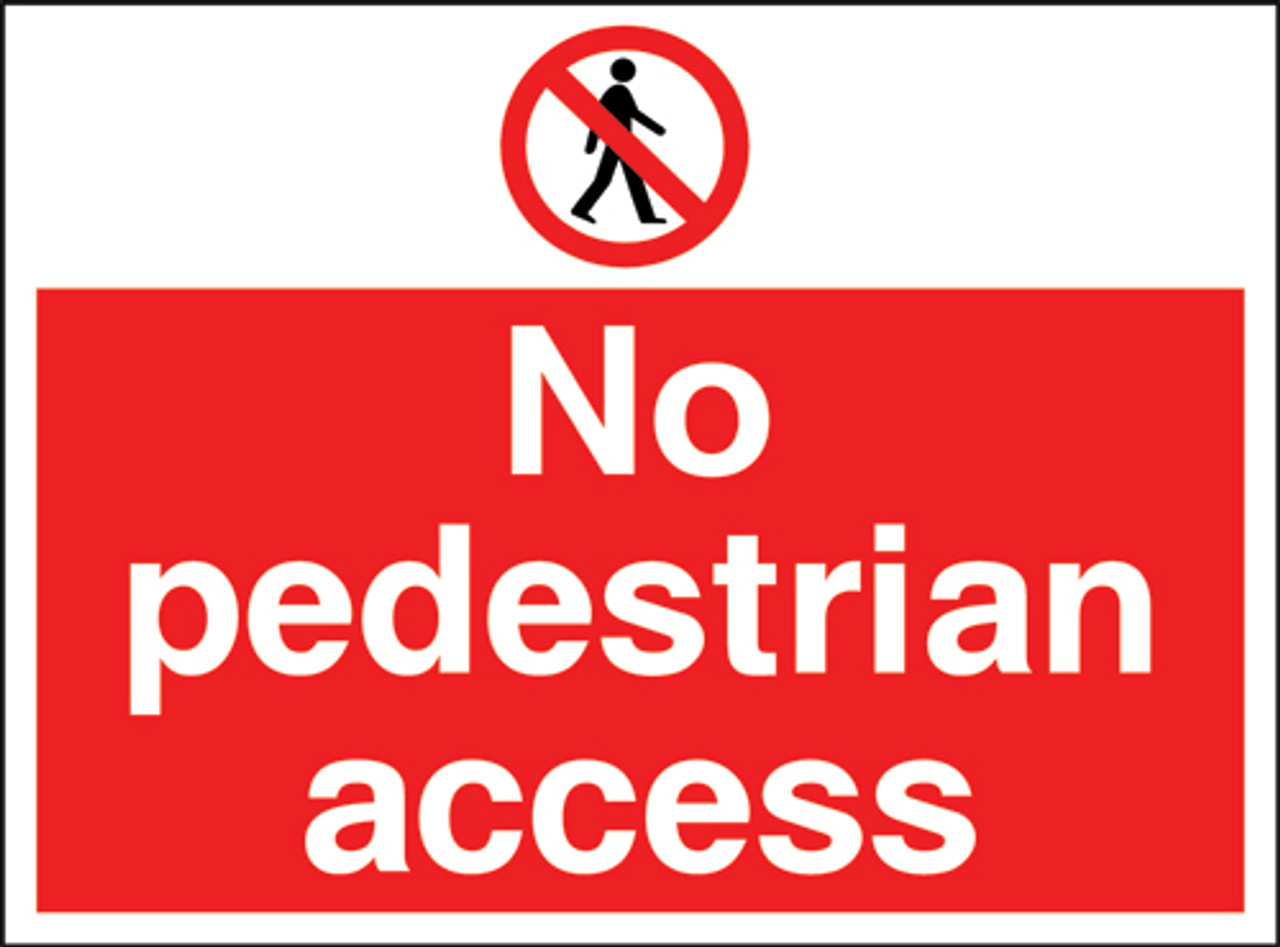 Site safety sign No pedestrian access Correx Sign