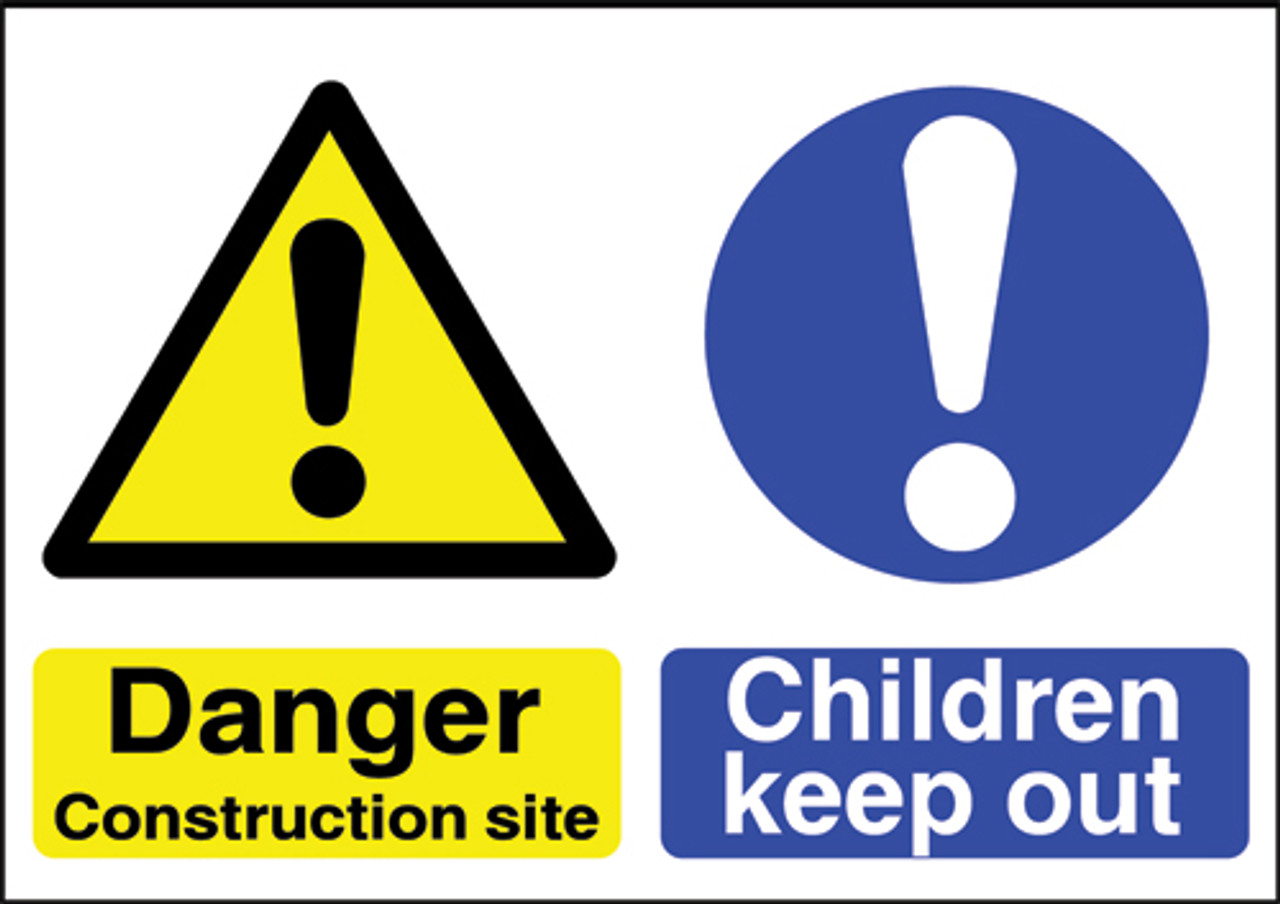 Danger Construction site Children keep out Correx Sign