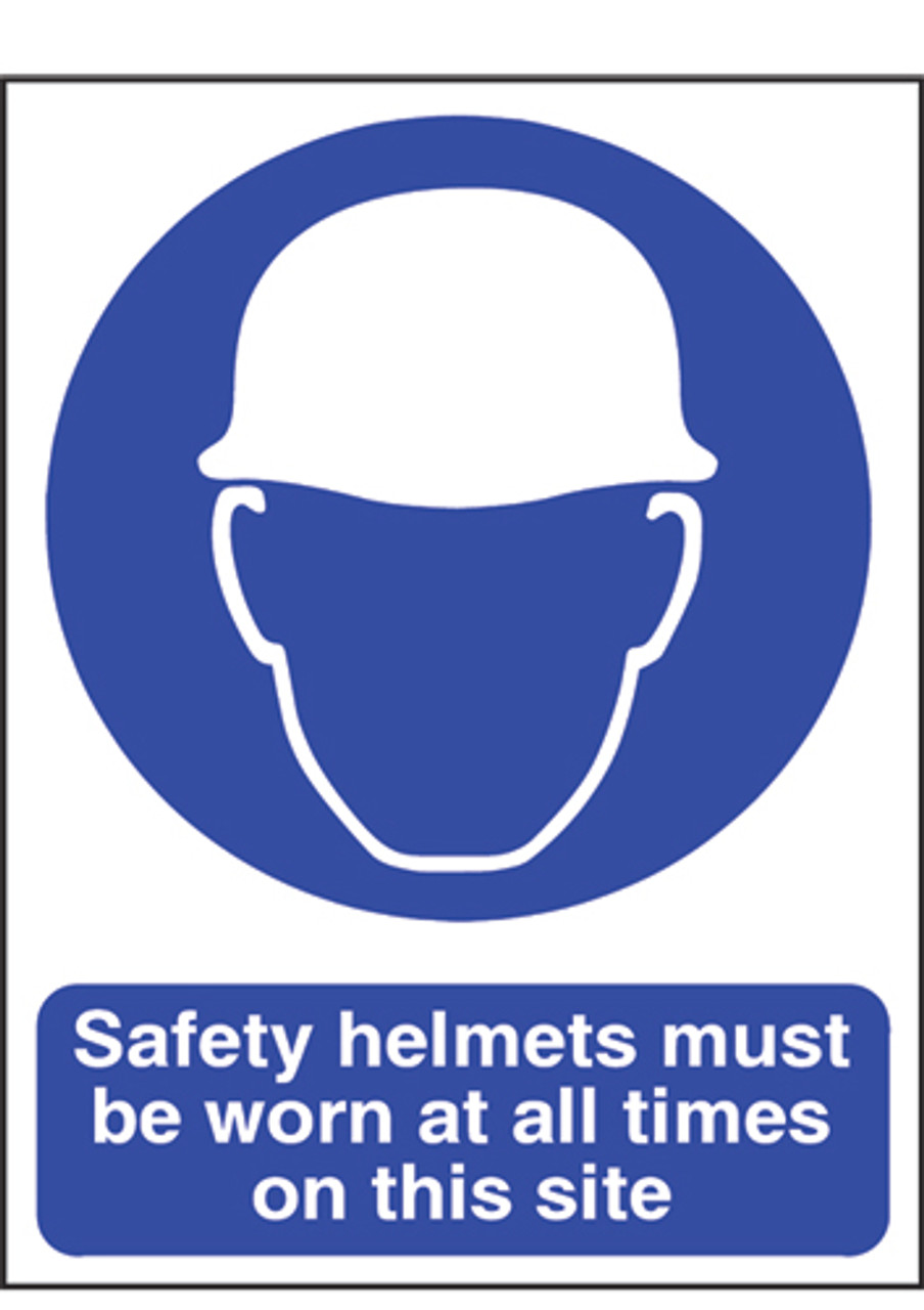 Safety helmets must be worn at all times on this site Correx Sign