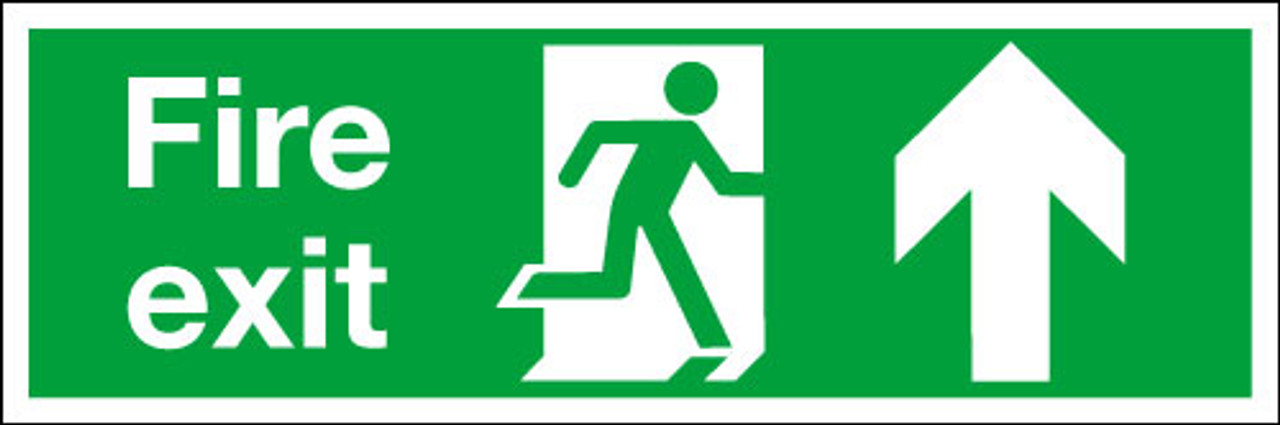 Warehouse Fire exit up sign 