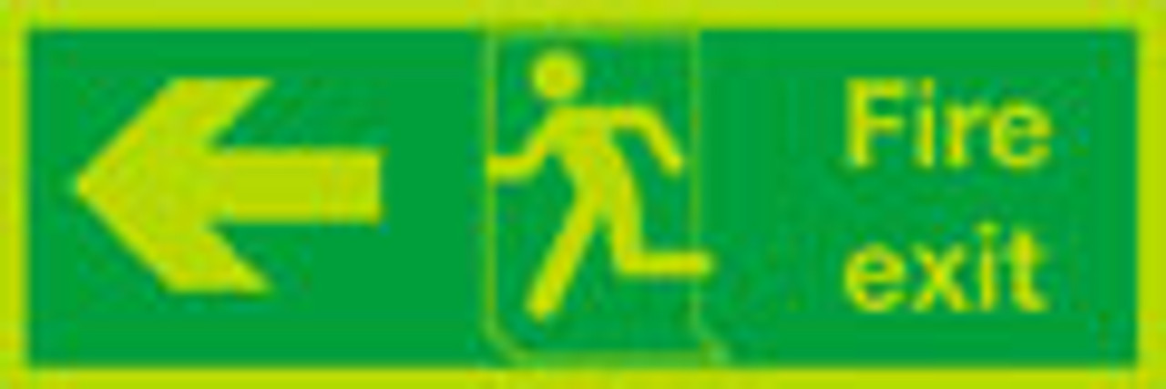 Nite-glo Fire exit Left sign