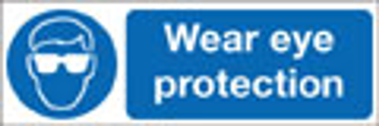 Wear eye protection sign