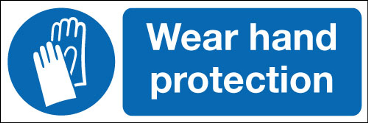 Wear hand protection sign