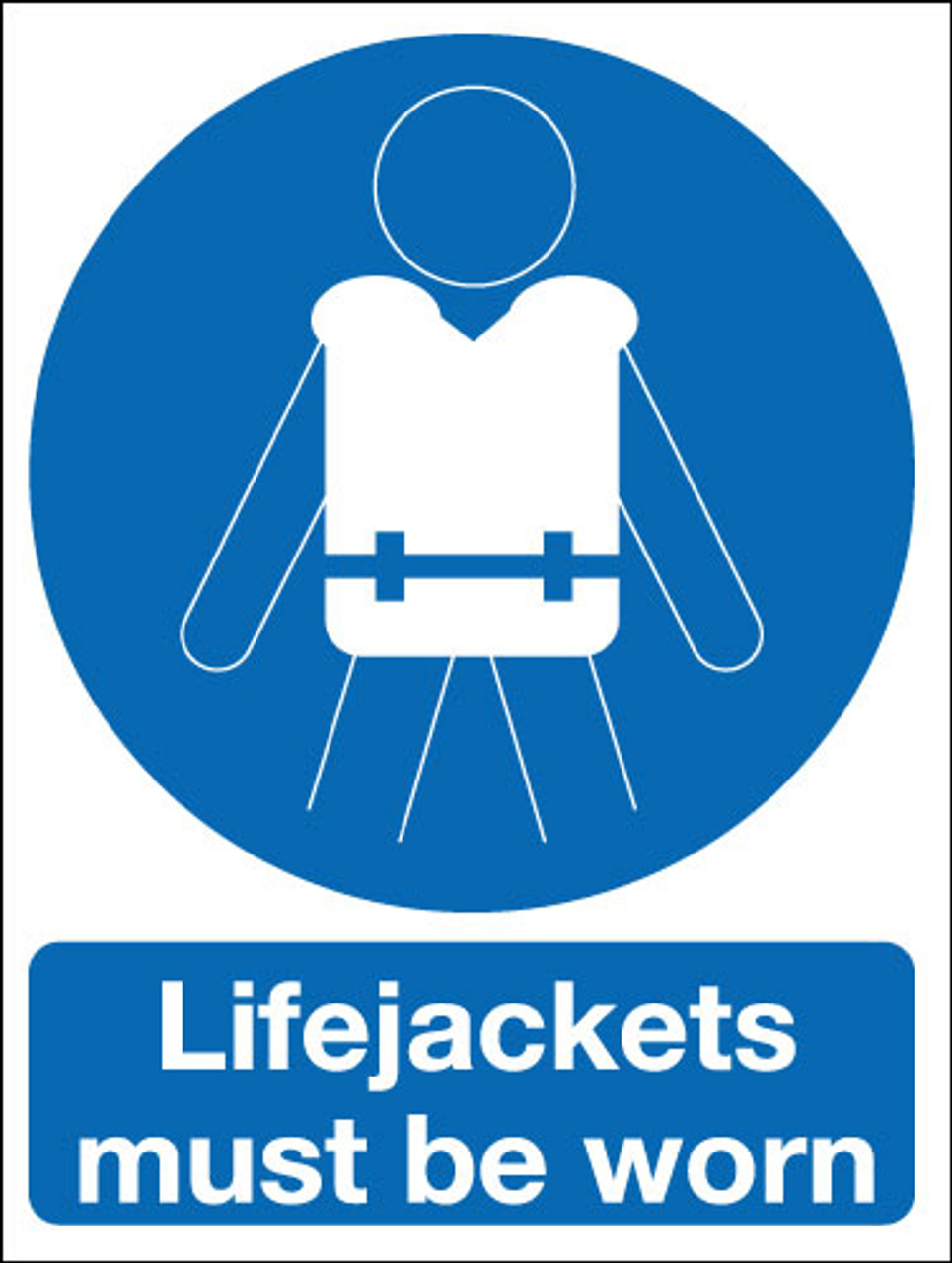 Lifejackets must be worn sign