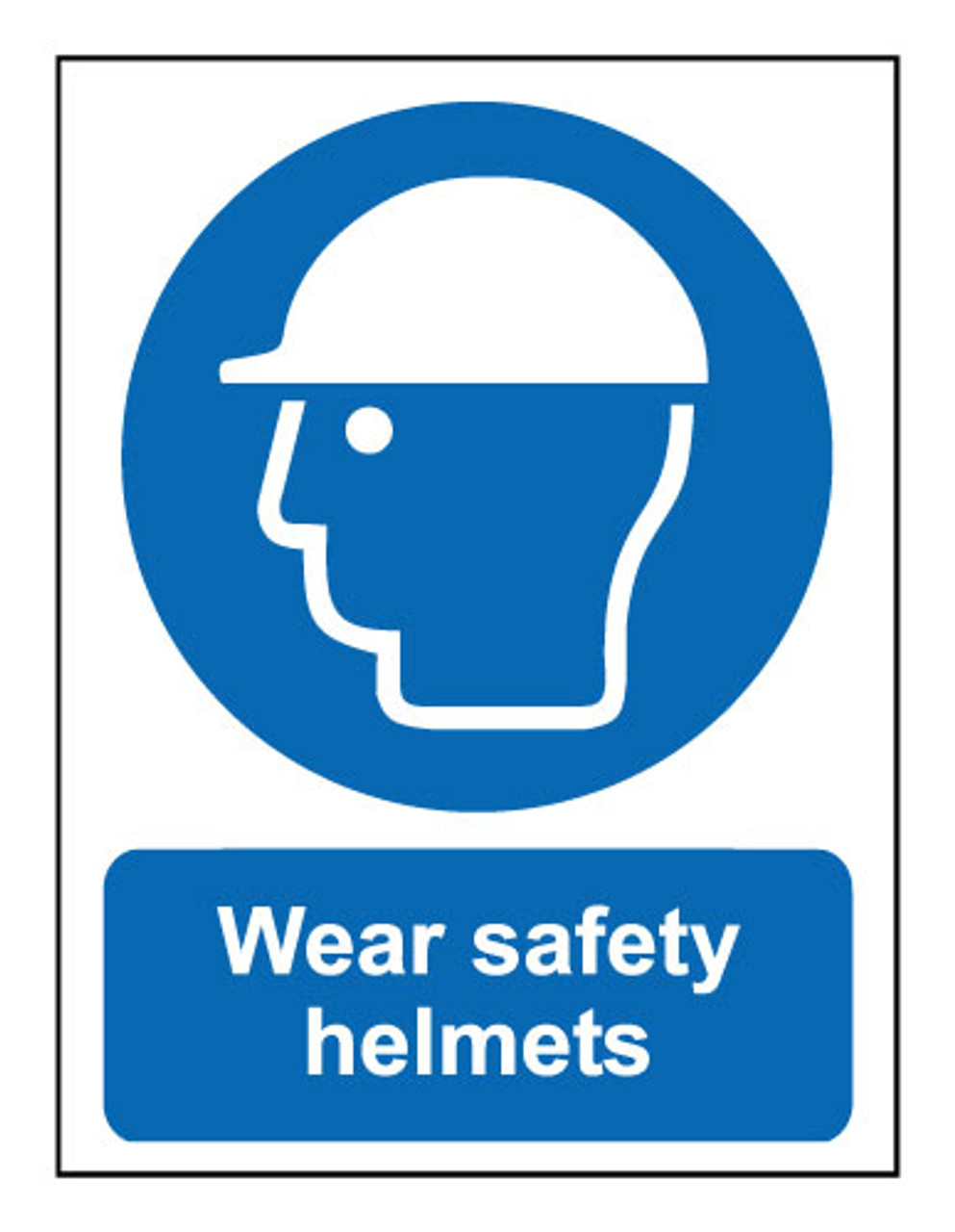 Wear safety helmets sign