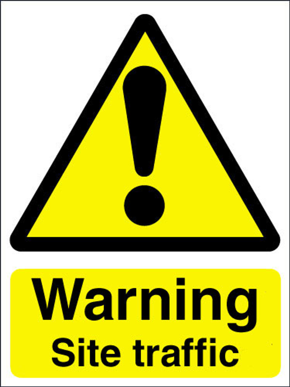 Warning site traffic sign