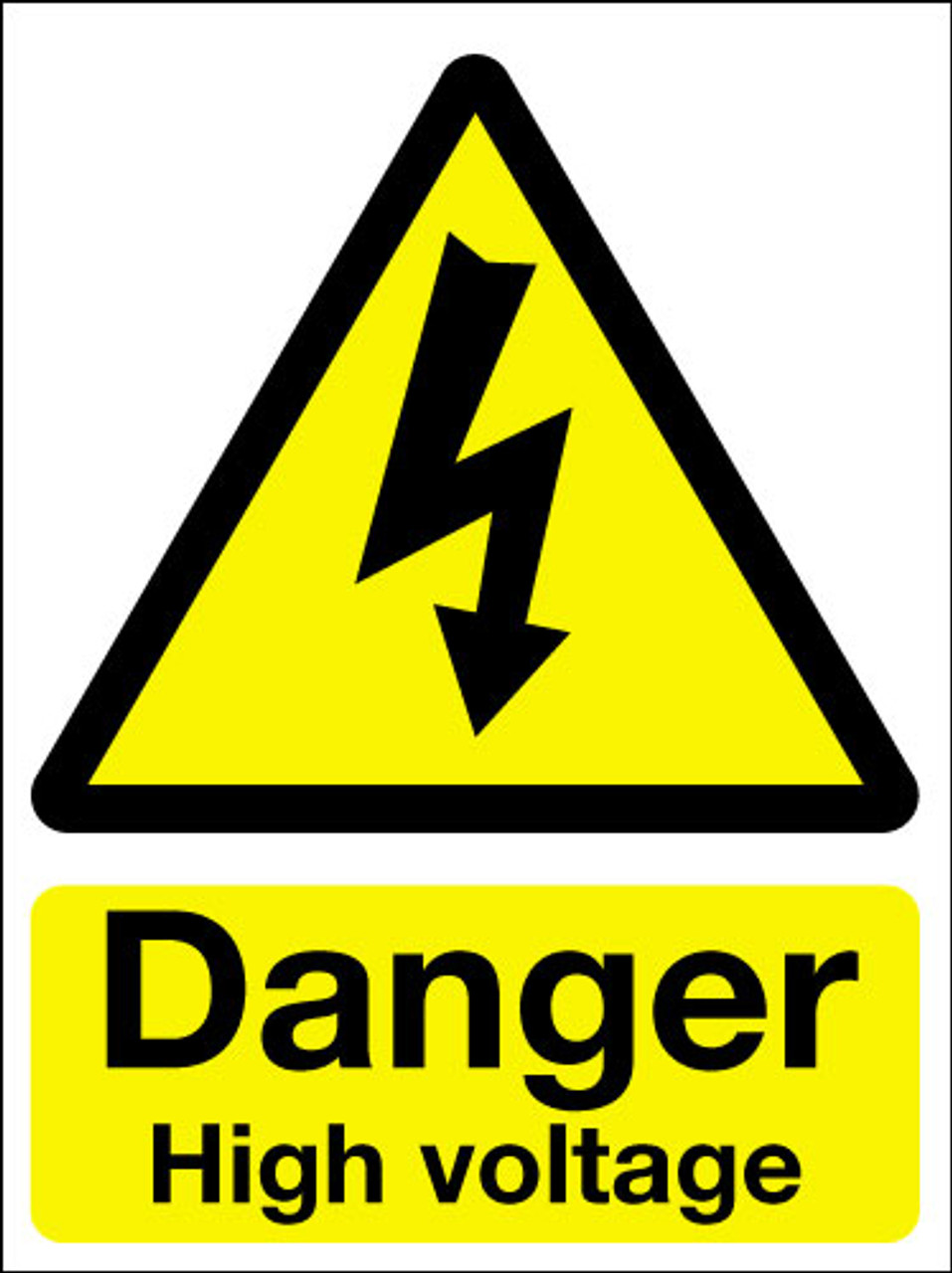 Danger high voltage sign