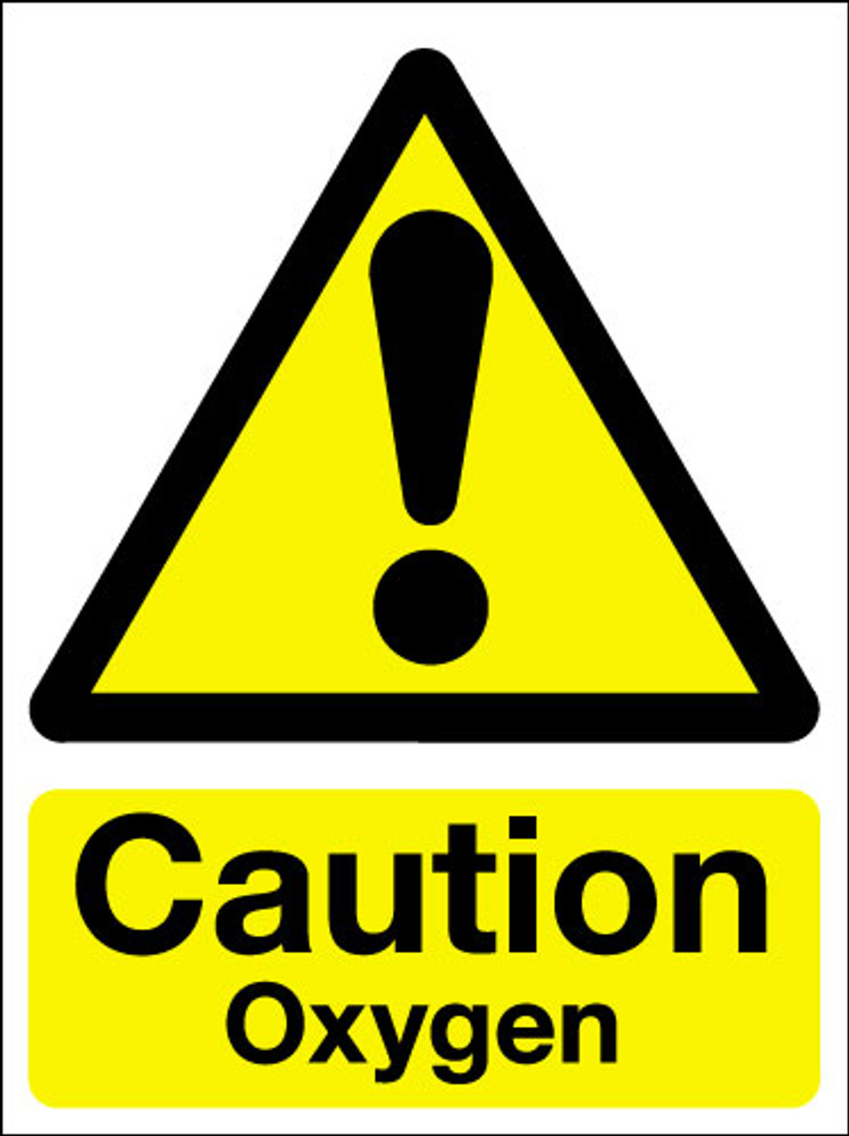 Caution oxygen sign