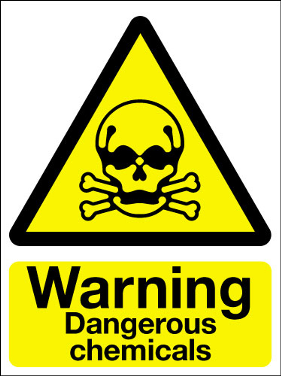 Warning dangerous chemicals sign