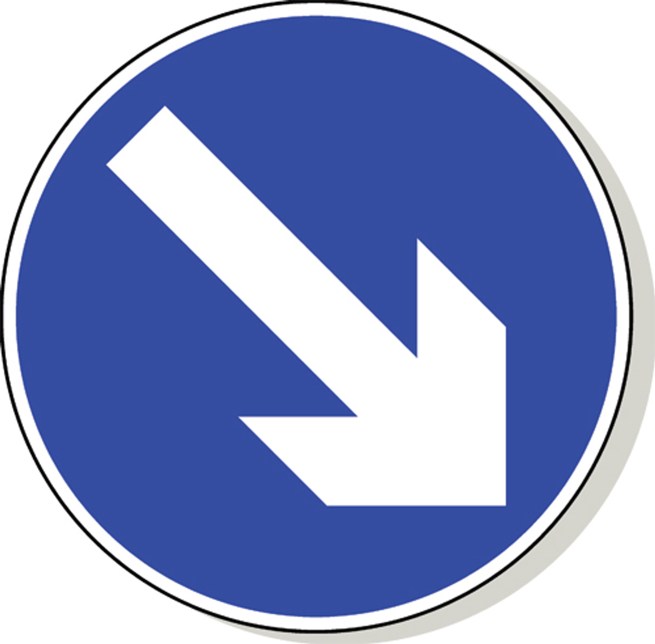 Keep right traffic sign