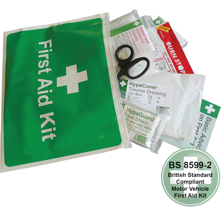 Car and Taxi First Aid Kit in Vinyl Zipper Wallet