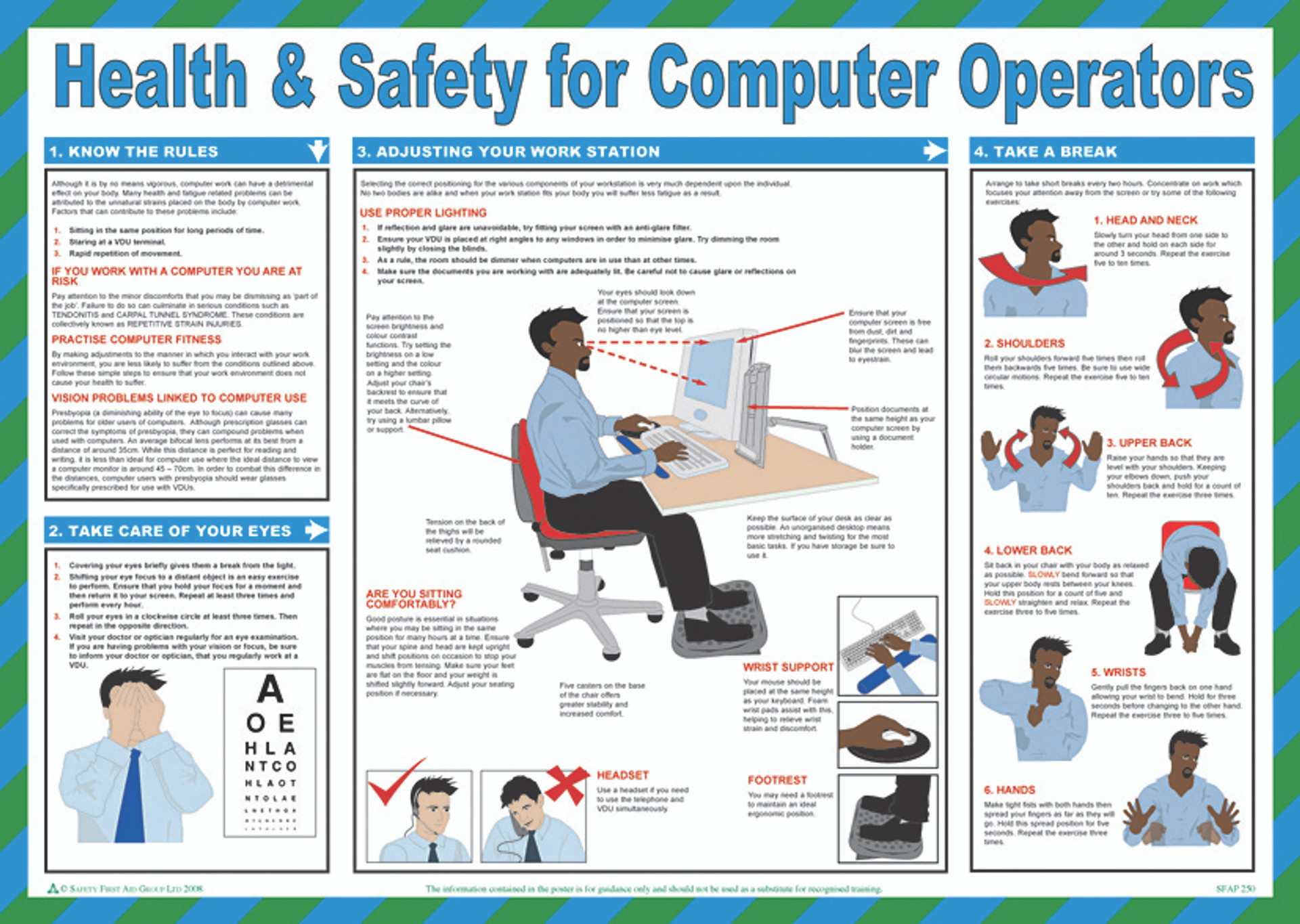 health and safety with computers at work