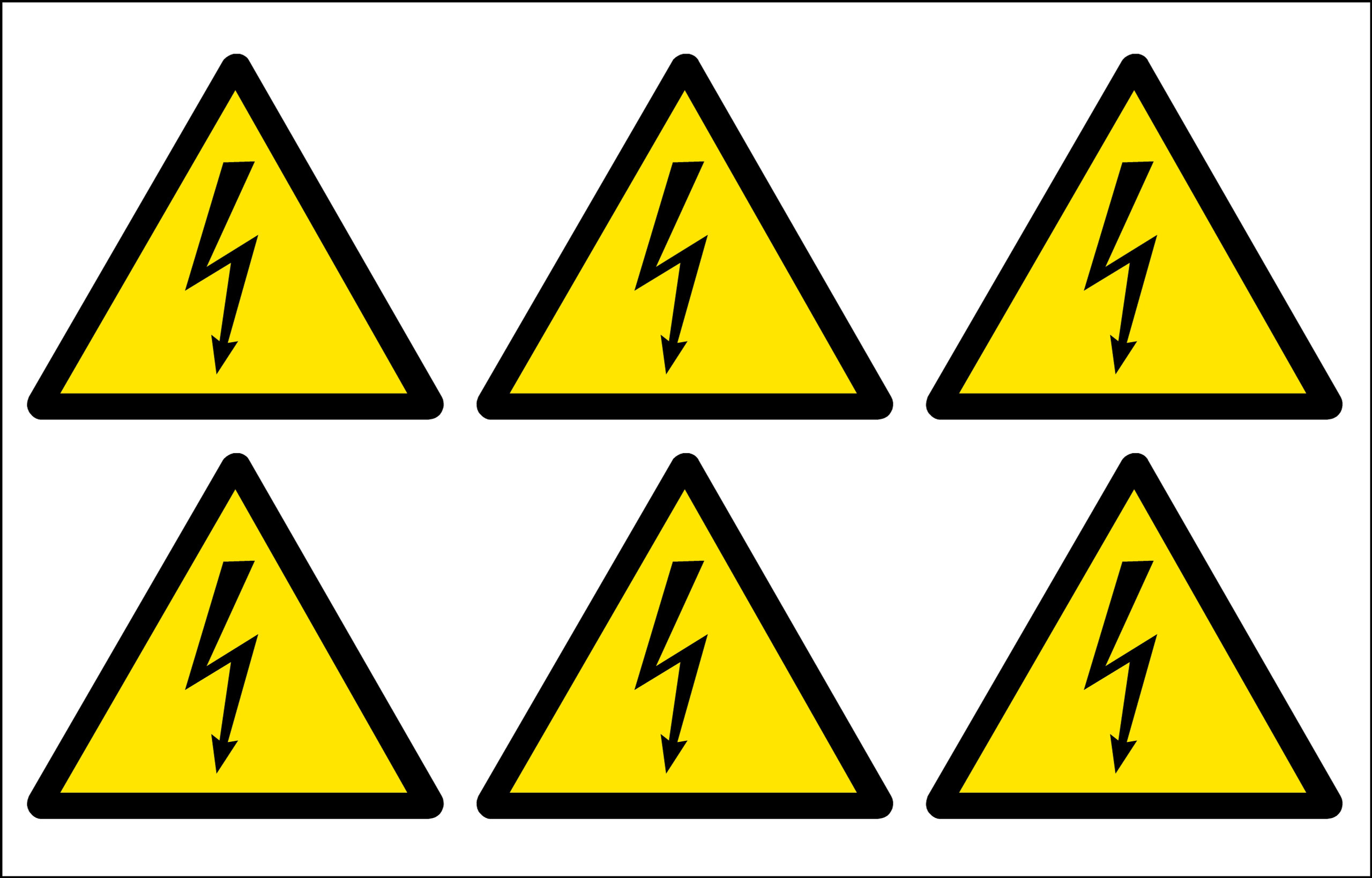 Electricity Stickers Signs 2 Safety