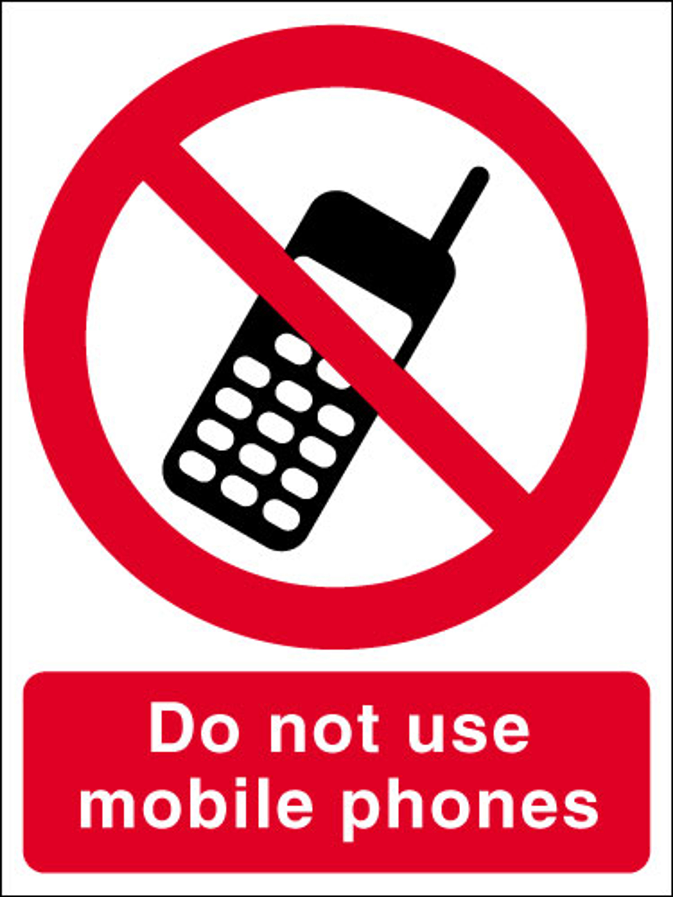 Do not use mobile phones Signs 2 Safety
