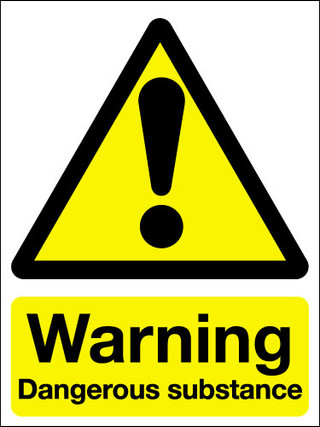 Warning dangerous substances adhesive sign - Signs 2 Safety