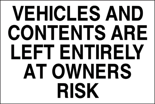 Cartello di sicurezza in plastica rigida con scritta V Safety Vehicles