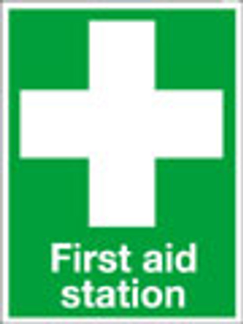 First aid station sign