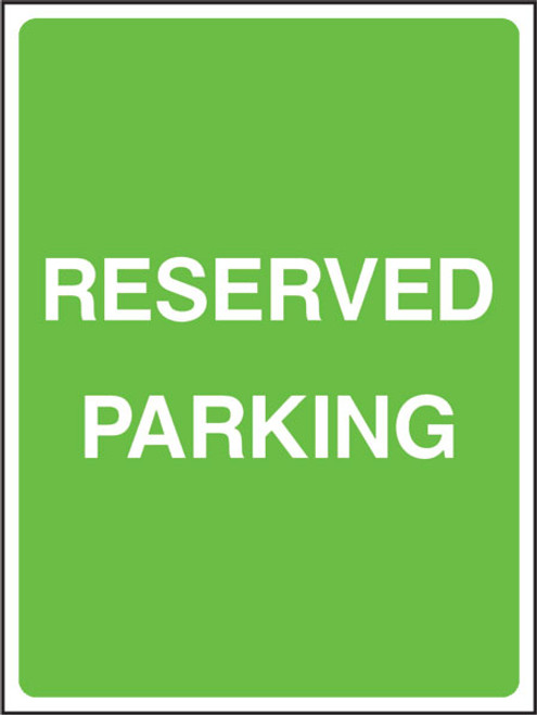 Reserved parking..