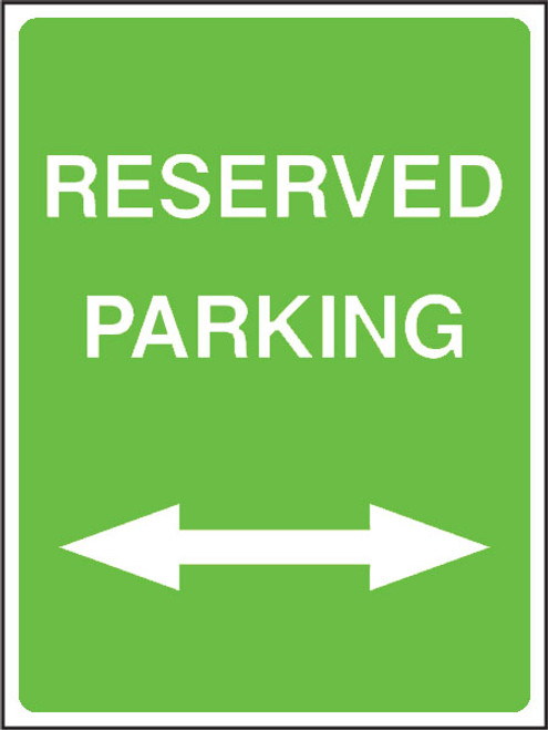Reserved parking left/right