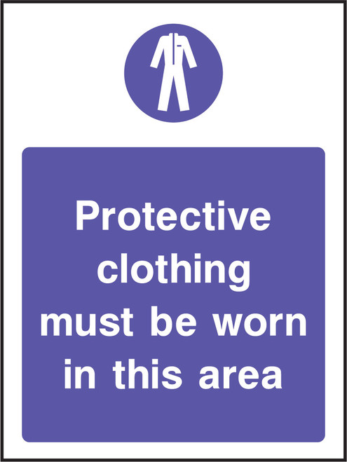 Protective clothing must be worn...