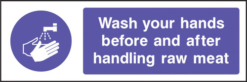 Wash your hands before and after handling raw meat