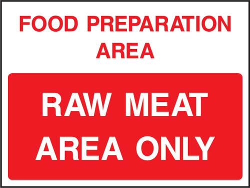 Food prep area Raw meat area only