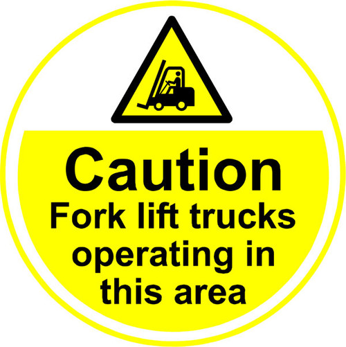 Caution Fork Lift Trucks Anti-slip