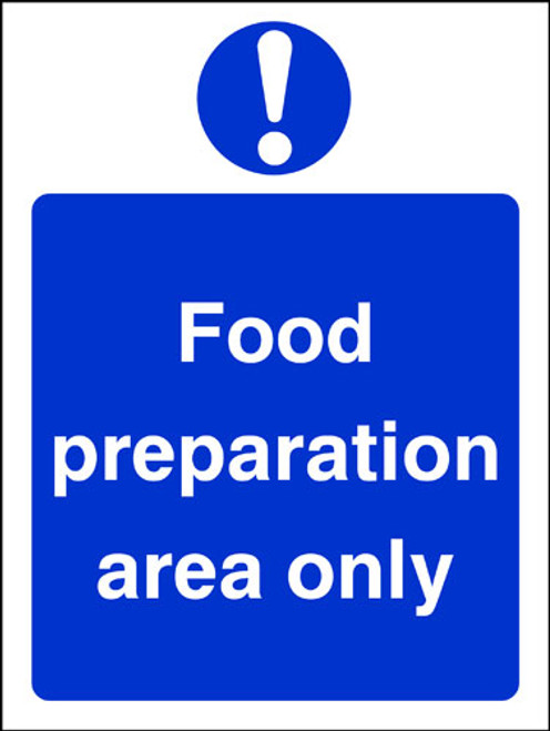 Food preparation area only