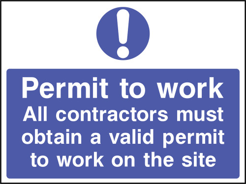 Permit to work correx sign 