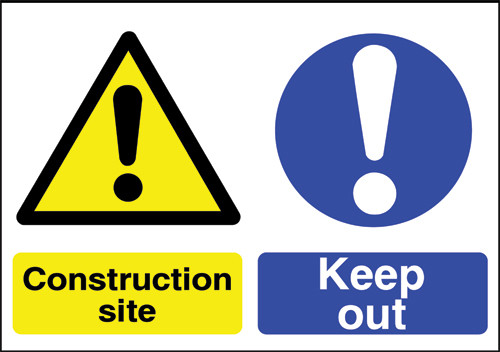 Construction site sign Keep out Correx Sign