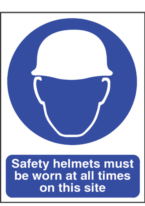 Safety helmets must be worn at all times on this site Correx Sign