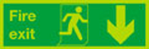 Nite-glo Fire exit Down sign