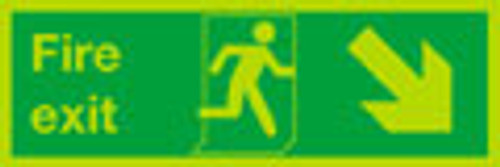Nite-glo Fire exit sign, Down Right