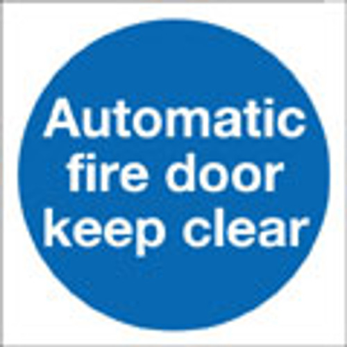 Automatic fire door keep clear,