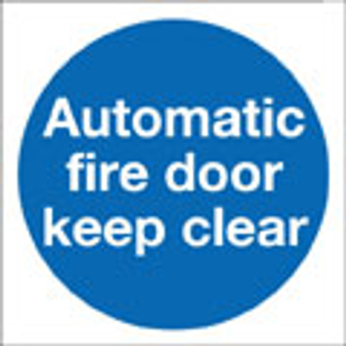 Automatic fire door keep clear,