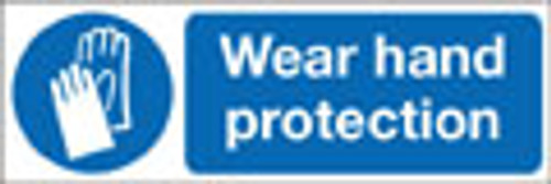 Wear hand protection sign