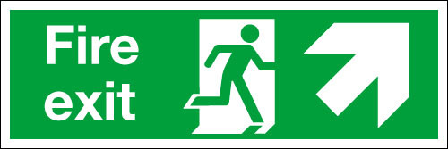 Fire exit Sign Up/Right