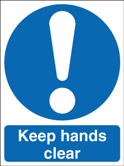 Keep hands clear  sign